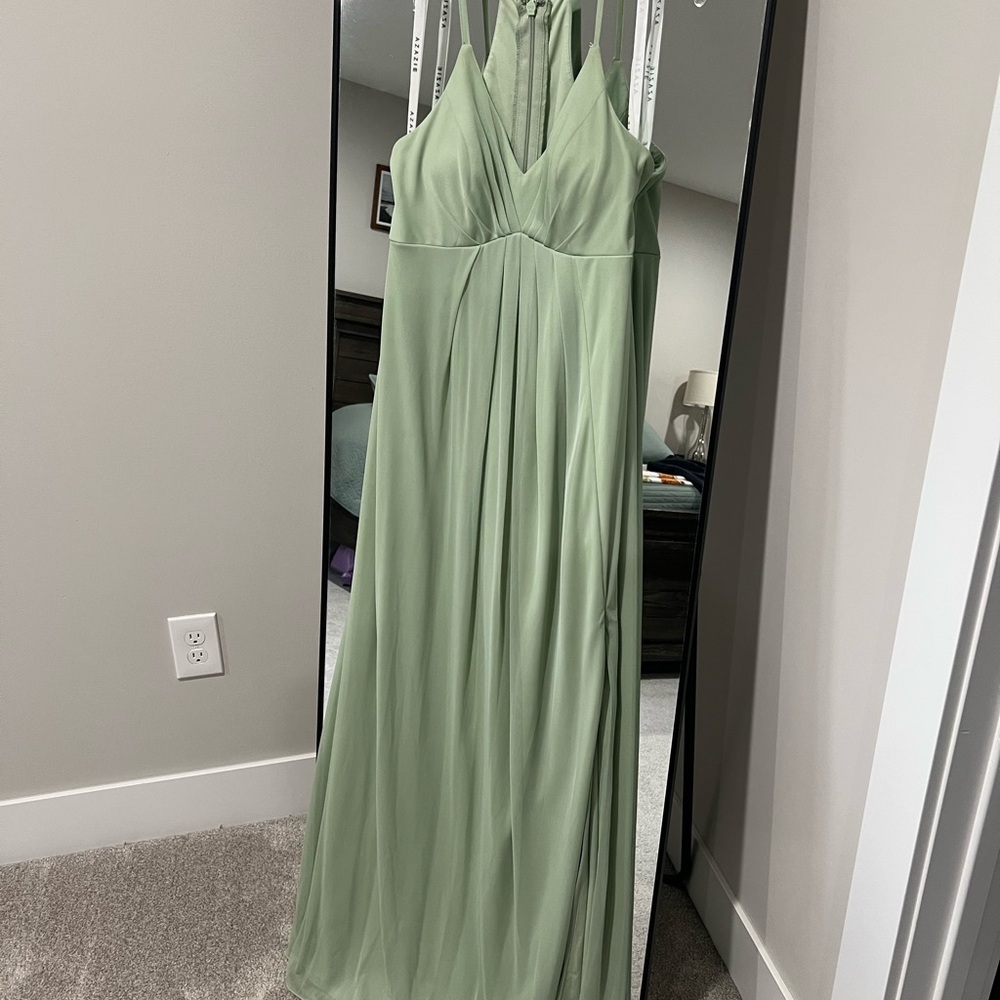 Azazie Sage Green Bridesmaid Dress